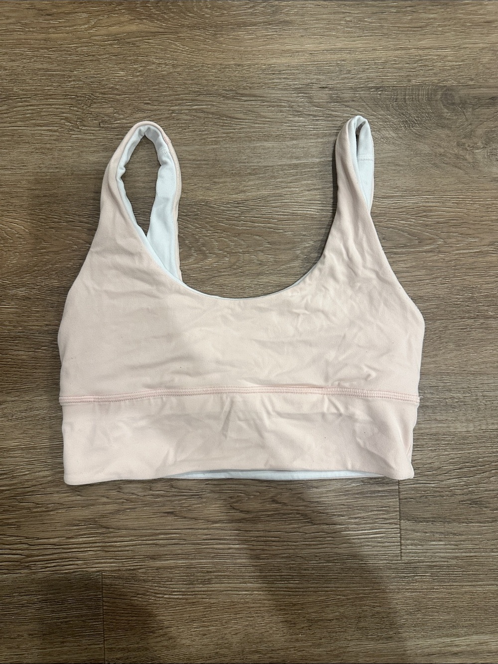 Lululemon Rejuvenate Light Pink/White Reversible Sports Bra - Picture 2 of 5